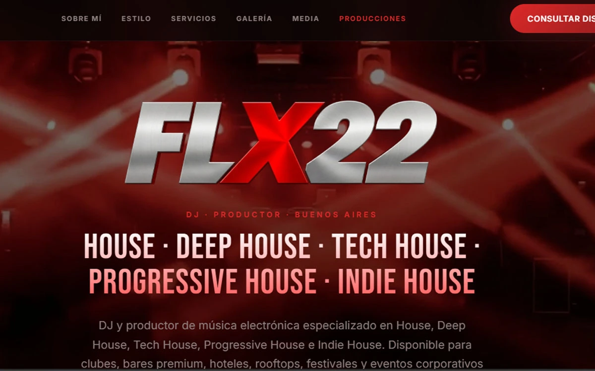 Sitio web de DJFLX22