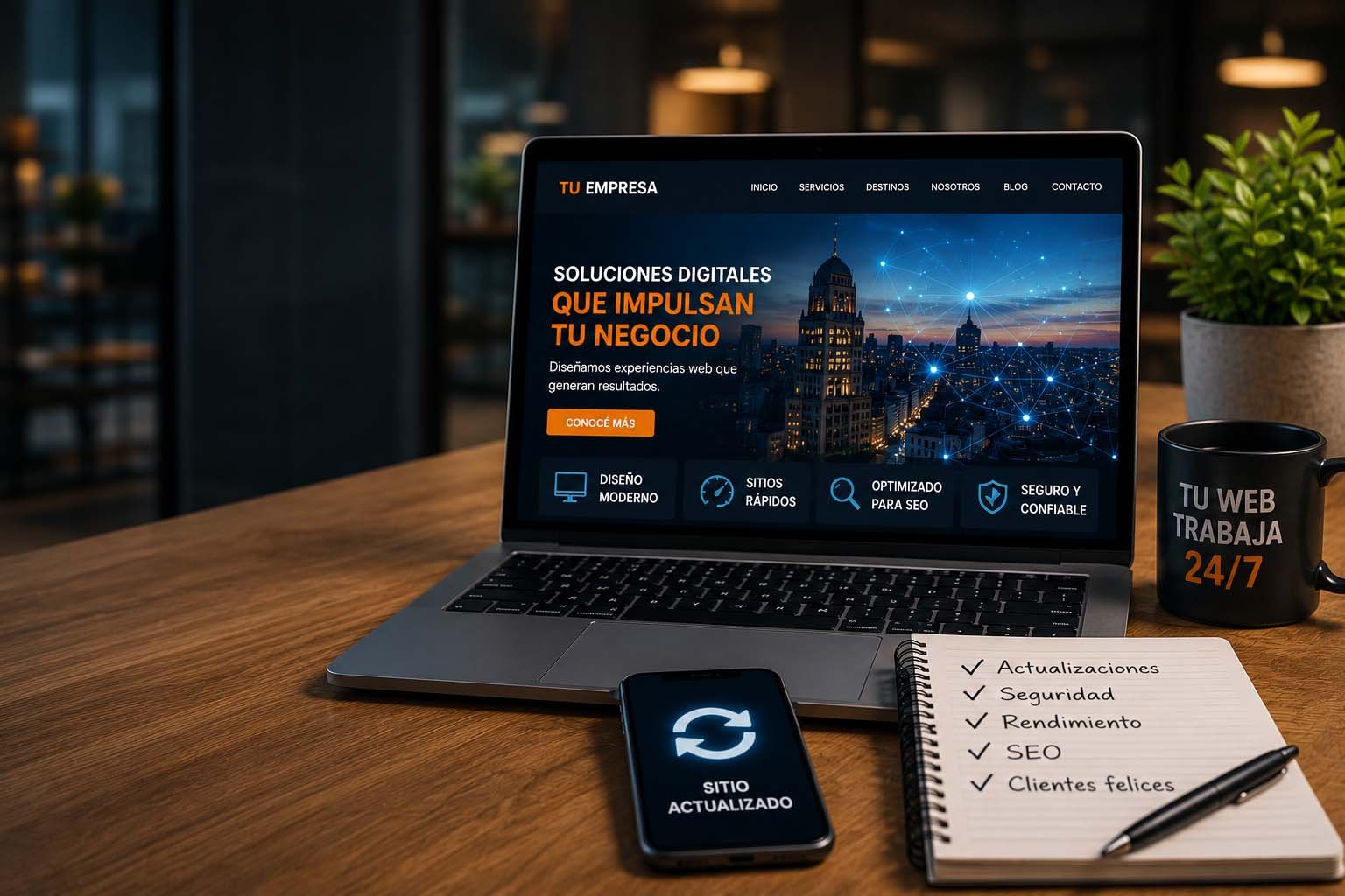 Mantenimiento y actualización de página web para mejorar seguridad, velocidad, SEO y funcionamiento