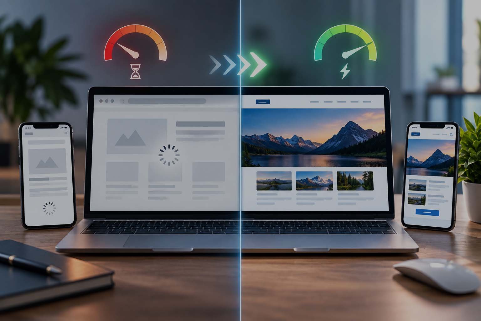 Análisis de velocidad de una página web lenta y optimización de rendimiento para mejorar la carga en celulares y computadoras
