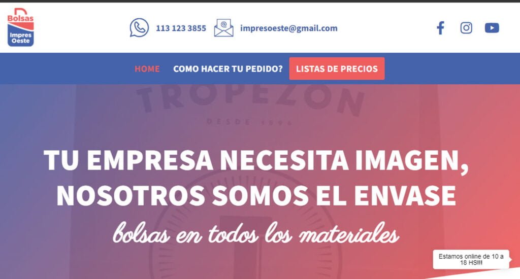 Diseño de paginas web en Argentina. Mil Paginas web