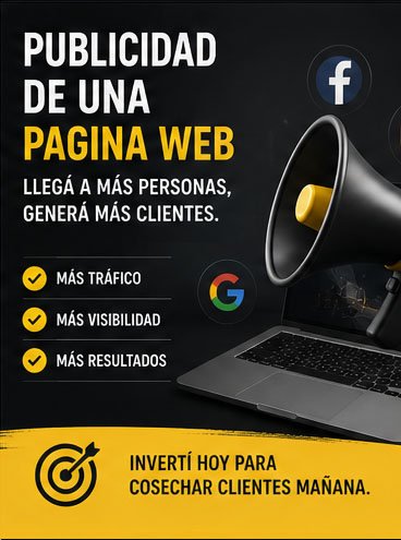 Publicidad de una pagina web